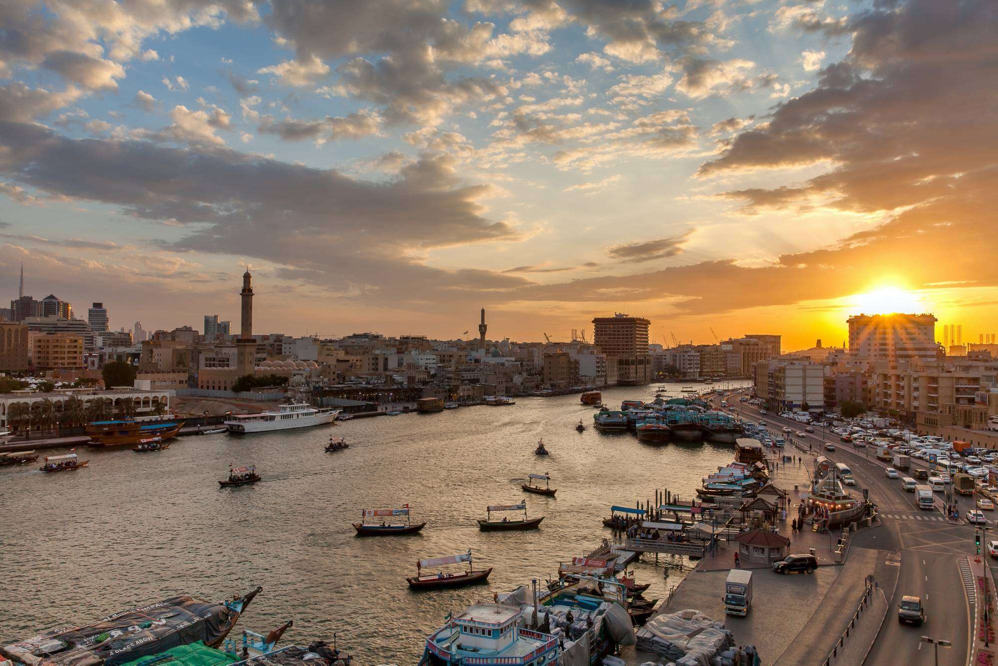 Sunset between BurDubai And Deira Creek | Dubai U.A.E